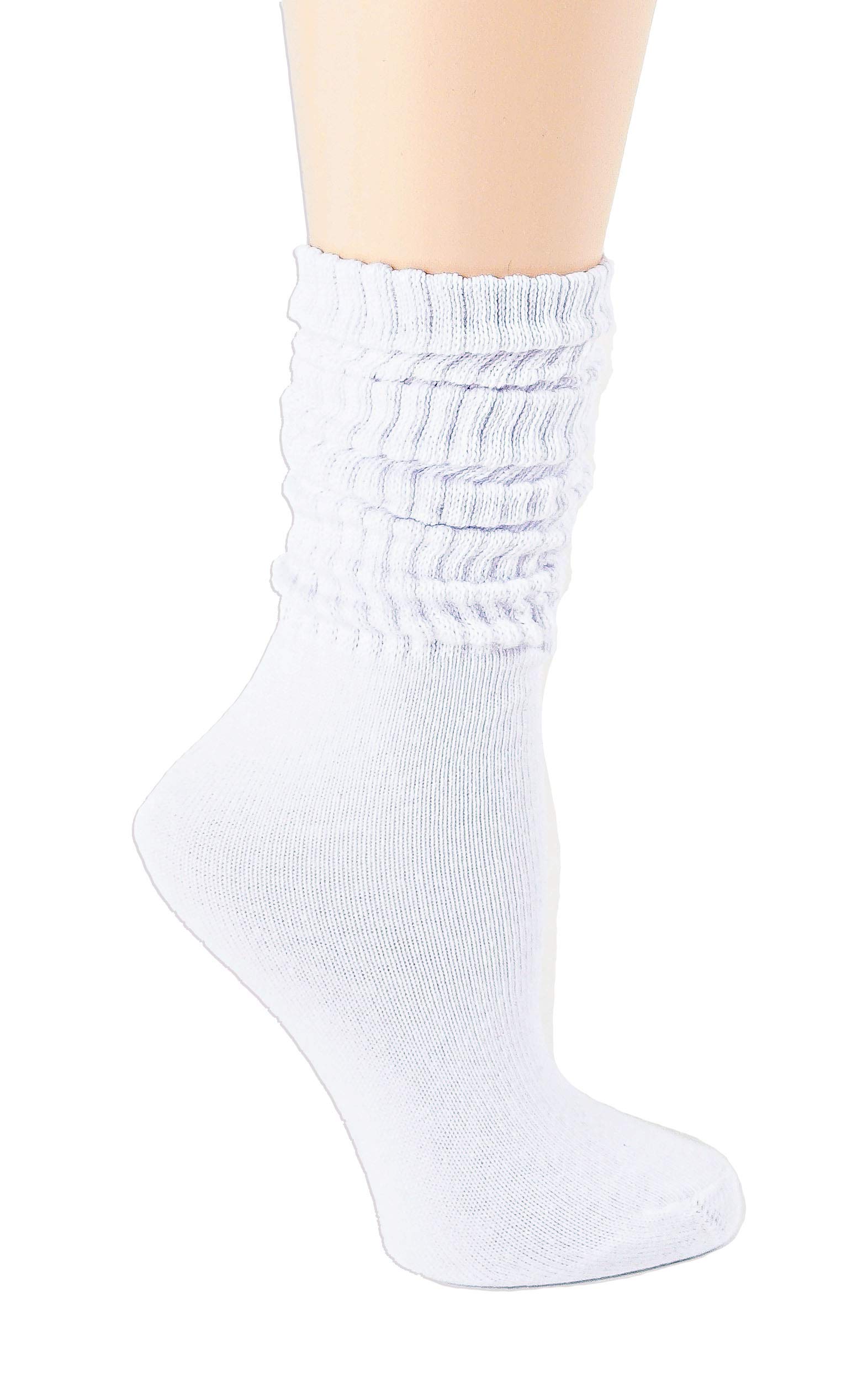 Picollo スラウチソックス 軽量サイズ 9-11、1パック, ホワイト, One Size