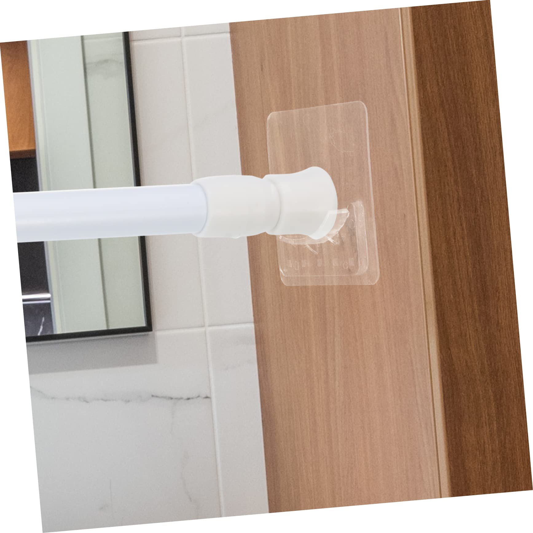 ABOOFAN 3 Ensembles Support Adhésif Transparent Pour Tringle À Rideaux De Supports Perçage Pour Serviettes Fixation 6 Paires*3