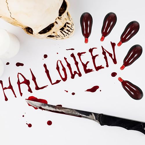 Miniatura 7 de Happyyami 30 cápsulas de píldora de sangre falsa de vampiro, juguetes divertidos de terror para Halloween, disfraces, broma, fiesta, truco, favores