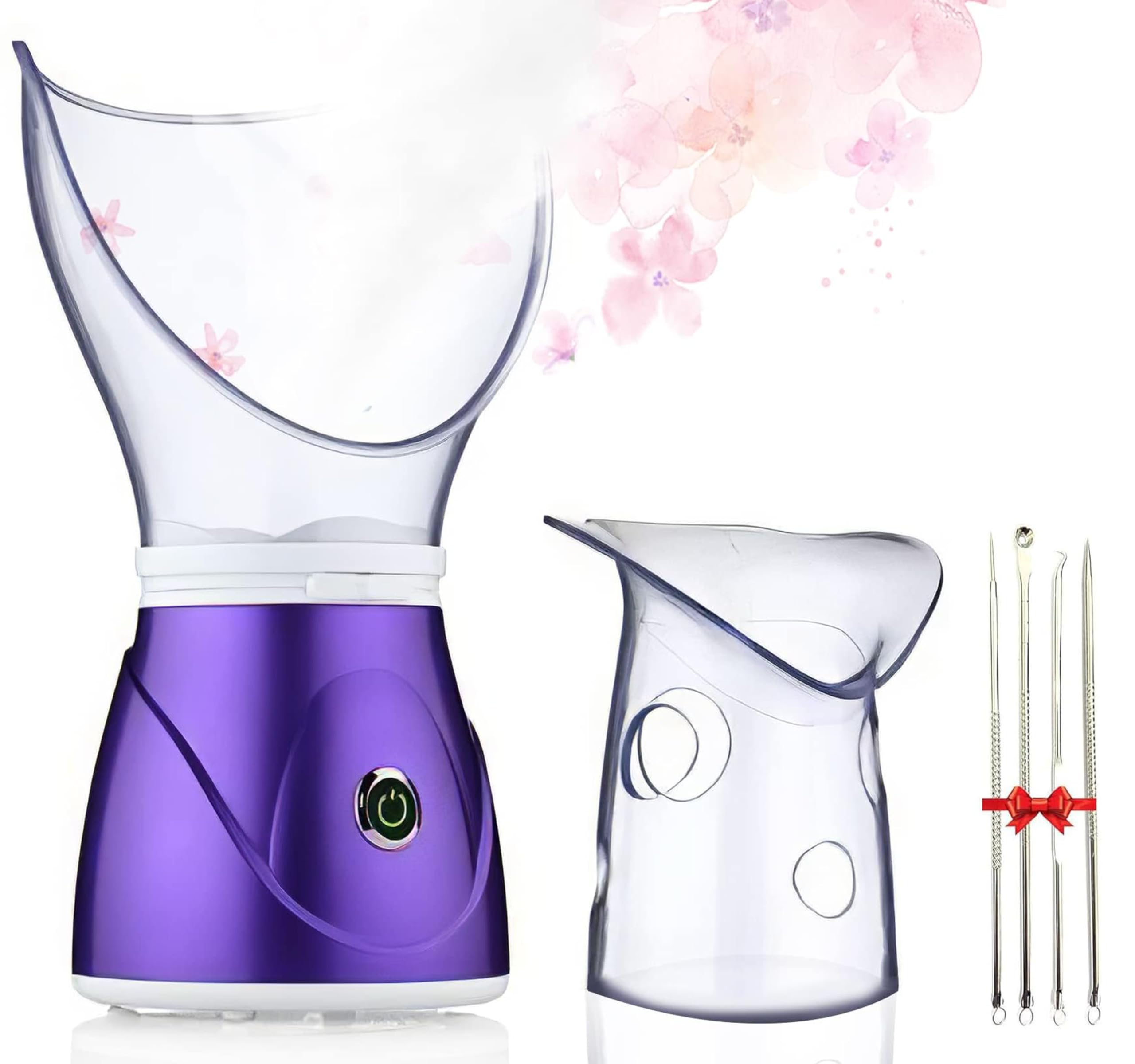 Apstour FS 60 Purple Sauna facial, vaporisateur facial pour les soins cosmétiques du visage, ouvre les pores et hydrate, vapeur bienfaisante, convient aussi pour l'aromathérapie et l'inhalation