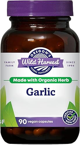 Oregon's Wild Harvest, Certified Organic Garlic Capsules, Non-GMO, 1575 MGS, 90 Ct
