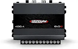 Módulo Amplificador Soundigital 400.4 Evo 6 Classe D 4 Canais 4 Ohms - por Canal 2 Ohms E Bridge 4 Ohms - 400w Rms 4c Potência Som Automotivo Carro Moto Suv 400 Wrms Sd400.4 Sd400x4 Sd400.4-4 400.4-4