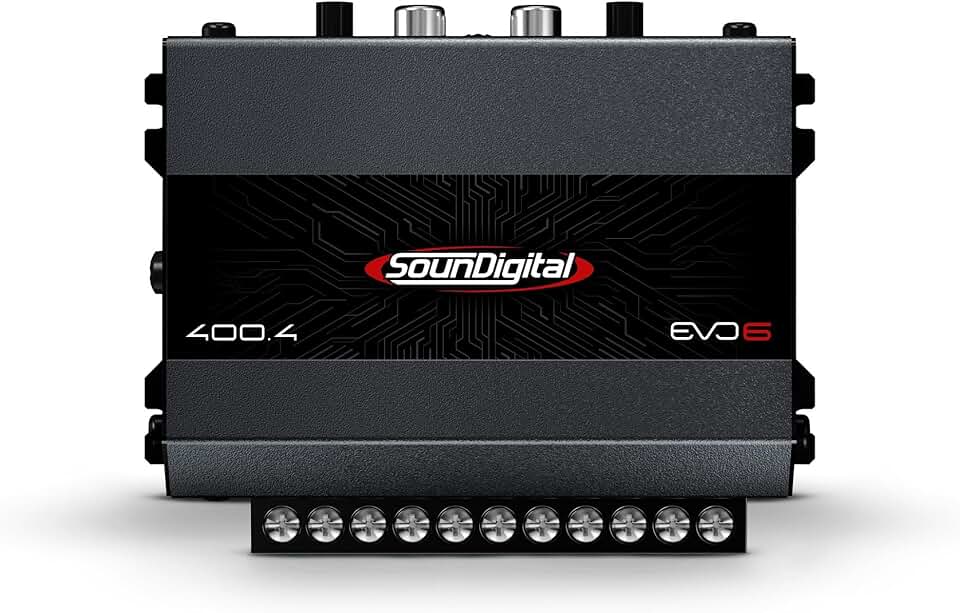 Módulo Amplificador Soundigital 400.4 Evo 6 Classe D 4 Canais 4 Ohms - por Canal 2 Ohms E Bridge 4 Ohms - 400w Rms 4c Potência Som Automotivo Carro Moto Suv 400 Wrms Sd400.4 Sd400x4 Sd400.4-4 400.4-4