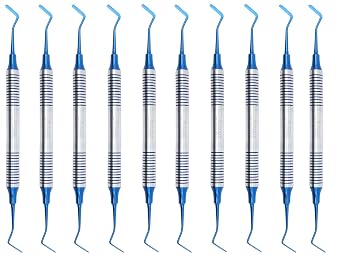 ARTMAN INSTRUMENTS 10 PCS Dental Composite Filling Plastic Instruments Flat Ends Heidman Set for Restorative Dentistry, Filling and Contouring