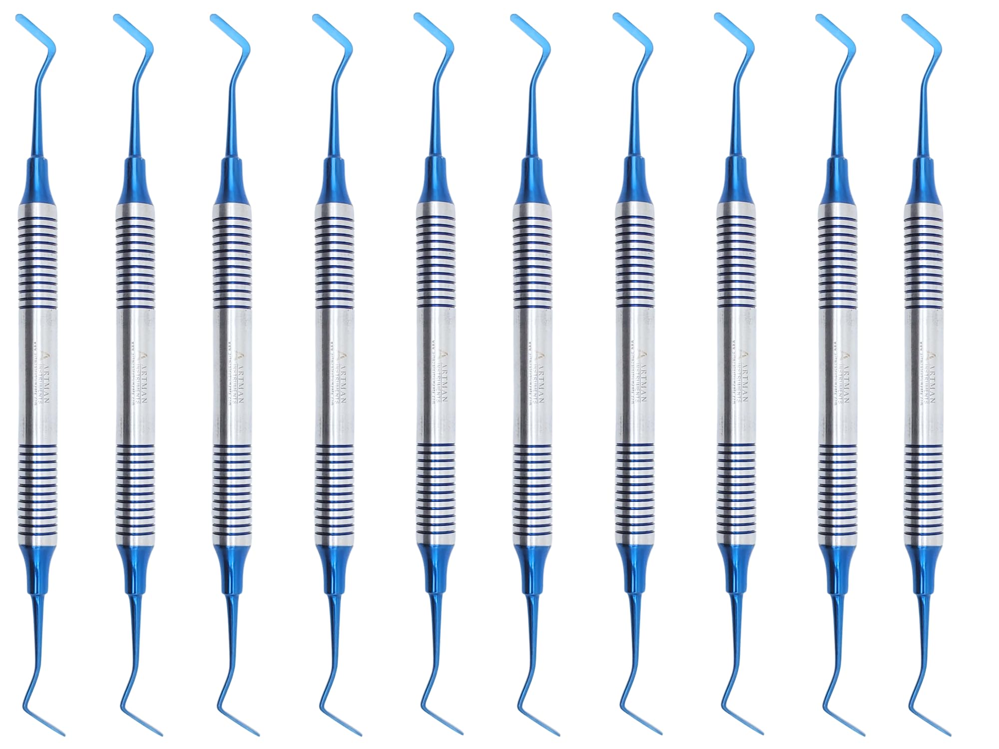 ARTMAN INSTRUMENTS 10 PCS Dental Composite Filling Plastic Instruments – Flat Ends Heidman Set for Restorative Dentistry, Filling and Contouring