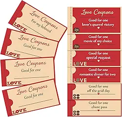30 peças de cupons de amor para ele ou ela, vale-presente romântico de amor dos namorados, cupom, presente de aniversário de casal para marido, esposa, namorado, namorada, Natal, Dia dos Namorados, aniversário