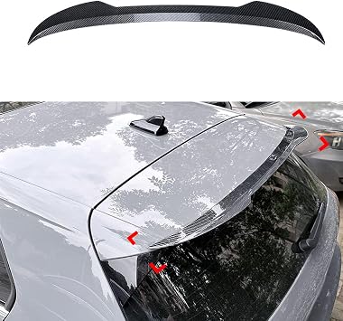 Rear Trunk Spoiler Compatible with Golf 8 MK8 GTI R GTD, Carbon Fiber Pattern Trunk Spoiler Wing HDirect