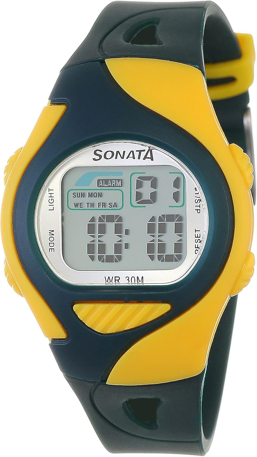 Sonata Super Fibre Digital Grey Dial Men's WatchNL87011PP04