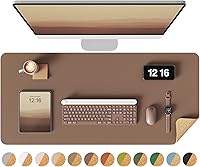 Vista 26 de YSAGi - Almohadilla de escritorio de doble cara, de cuero, protector de almohadilla de corcho ecológico, grande, impermeable, para oficina/hogar