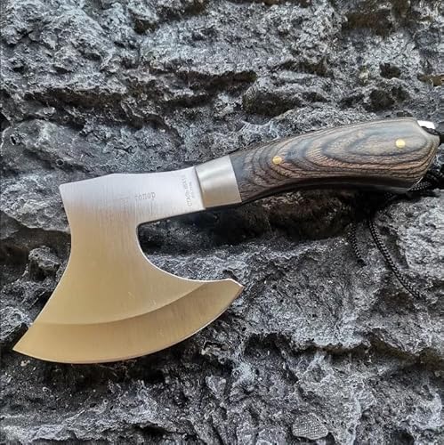 Machadinha Cabo De Madeira Super Afiado Cortar Carne Full Tang