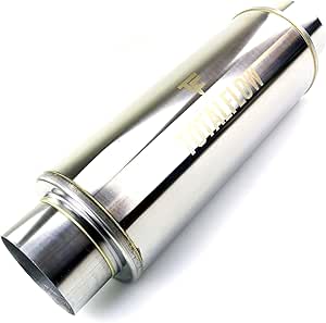 TOTALFLOW TF-P221 409 Stainless Steel Straight Tube 2.25" O.D. 20" Length Exhaust Pipe (Outer - View #14