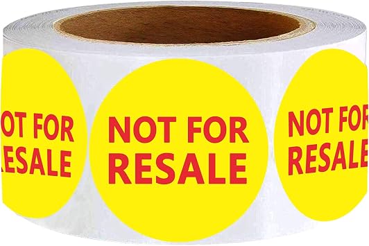 Top label Not for Resale Labels for Retail Store,2 Inch Inventory Stickers,500 Pcs Per Roll
