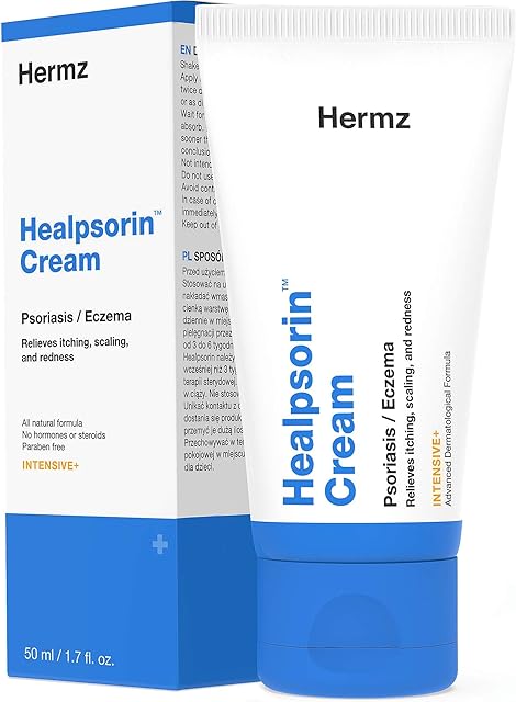 Cream for Psoriasis, Eczema, Rosacea and Dermatitis - Reduces Dryness and Inflammation - Treatment for Itchy, Cracked and Irritated Skin - Dermatology - Healpsorin