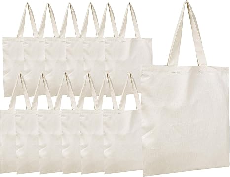 Amazon.com: Simpli-Magic Bolsas de lona de 13 x 15 pulgadas, paquete de 15,  color natural : Hogar y Cocina
