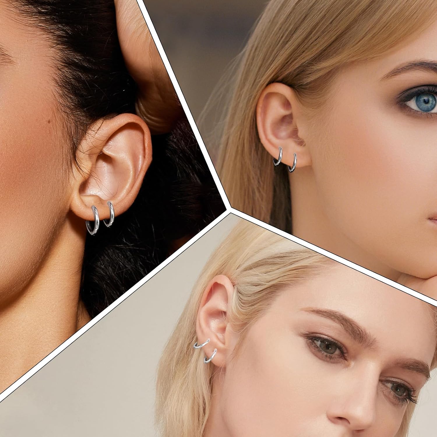 316 Stainless Steel Huggie Hoop Earrings, 10mm/12mm, Hypoallergenic, Lightweight - Image 4