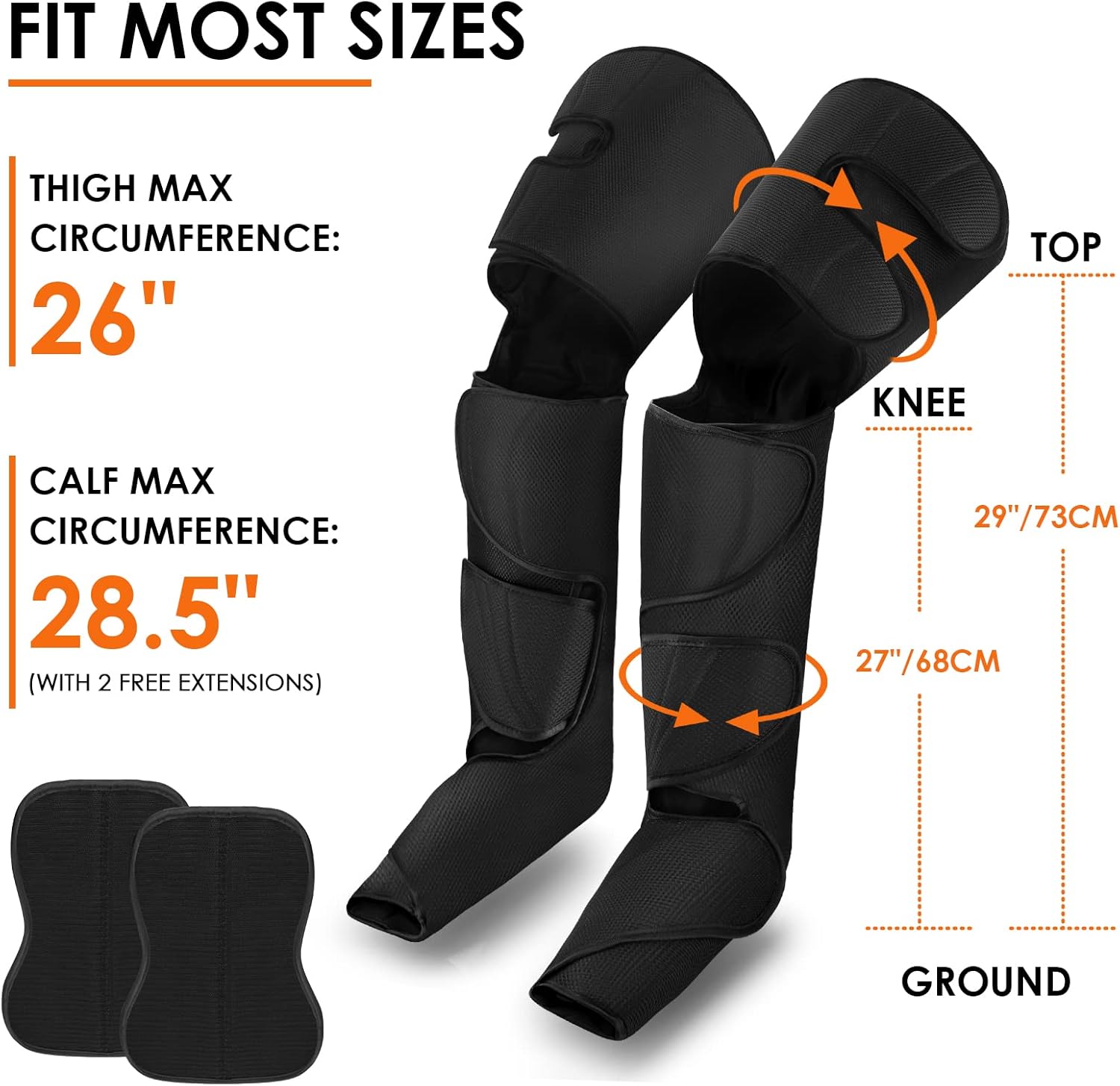 CINCOM Leg Massager with Heat - Air Compression Foot, Calf & Thigh Massager with Handheld Controller
