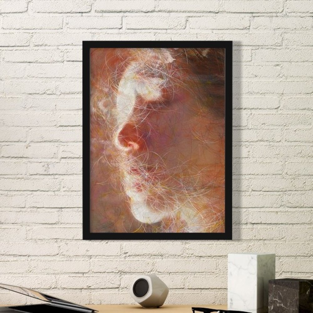 Peinture à l'huile Un Rêve Xjj Après, le cadeau d'art idéal avec son cadre en bois noir
