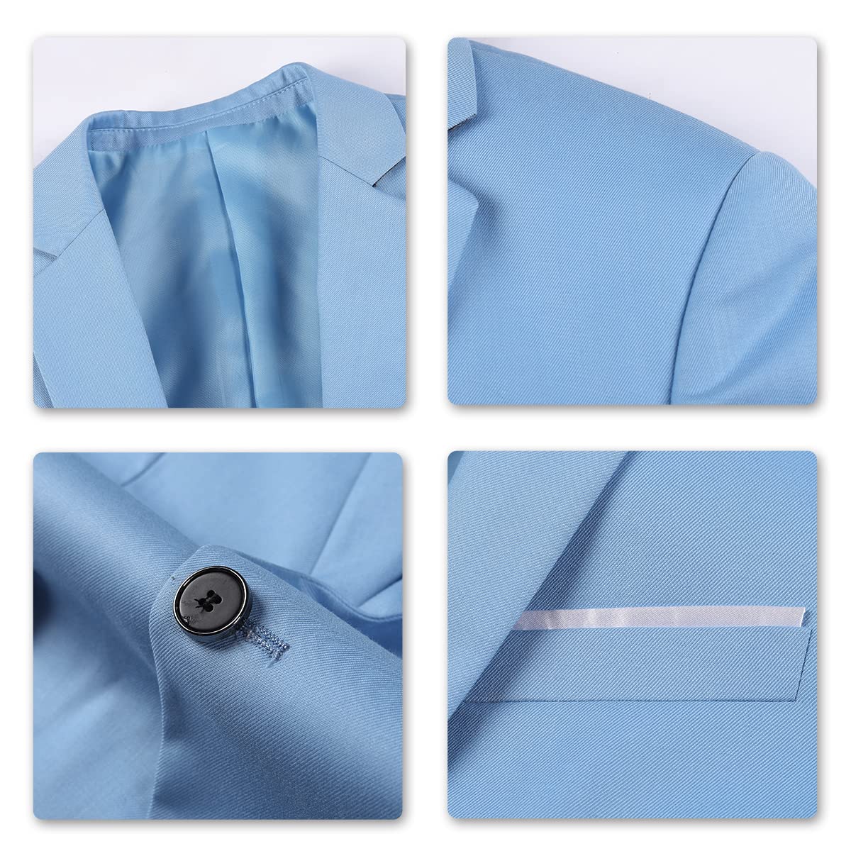 Sliktaa Traje Hombre 3 Piezas Slim Fit Formal Smoking Boda Negocios Noche (Chaleco y Pantalones), rojo