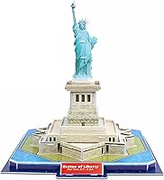 Vista 1 de Rompecabezas 3D Estatua de la Libertad – Kit de modelo de construcción de arquitectura de bricolaje Réplica realista, sin pegamento Juguete