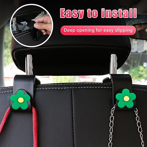 Miniatura 29 de Augeny 8 ganchos para reposacabezas de asiento de automóvil, organizador de almacenamiento para colgar ganchos de asiento de automóvil, ganchos