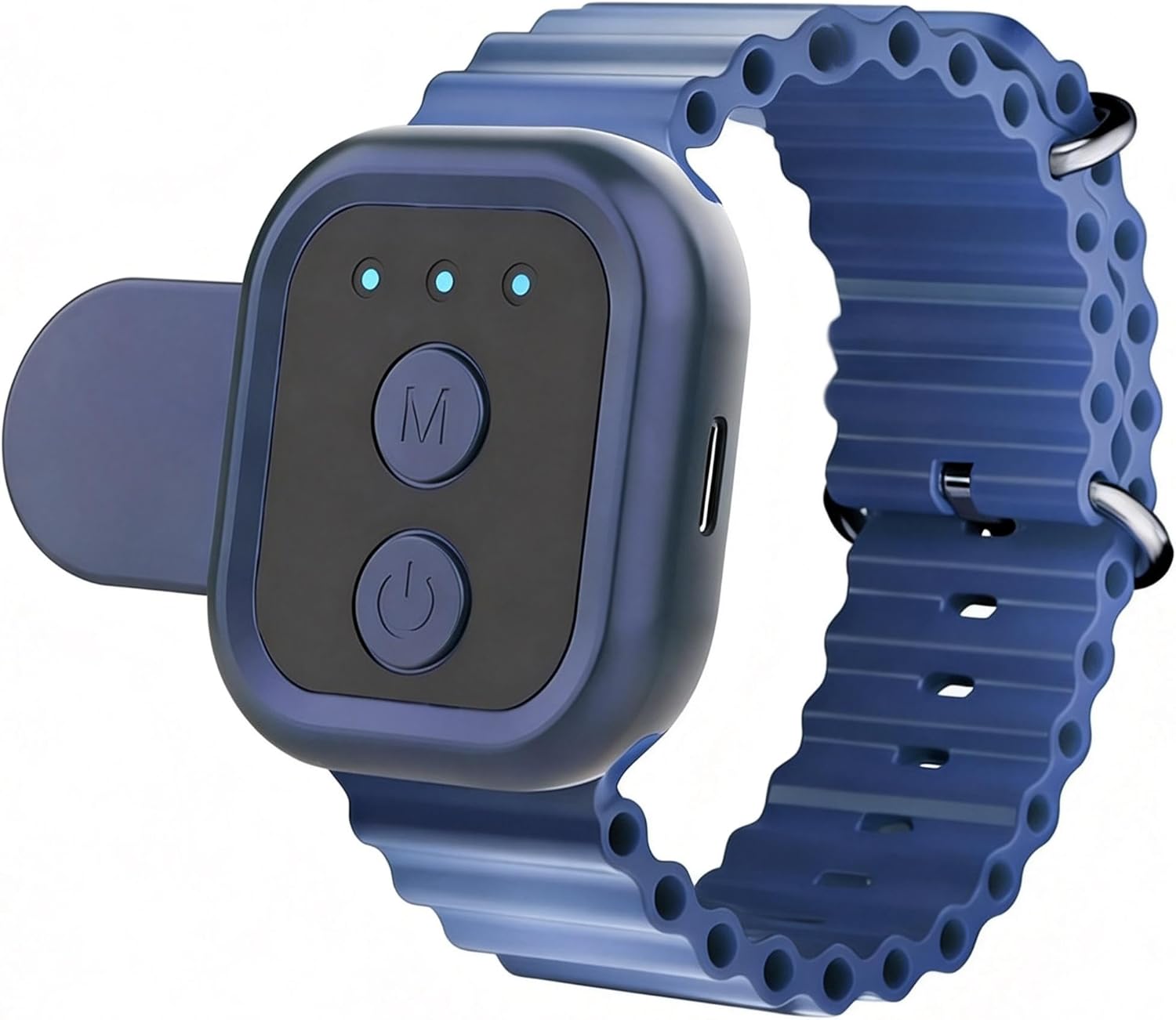Anti-Nausea Wristband IP67 Waterproof Morning Motion Sickness Relief Band Rechargeable, Motion Sickness Bracelets Sea Bands Classic Strap Design Non-drowsy Without Side Effects Travel Essentials Blue