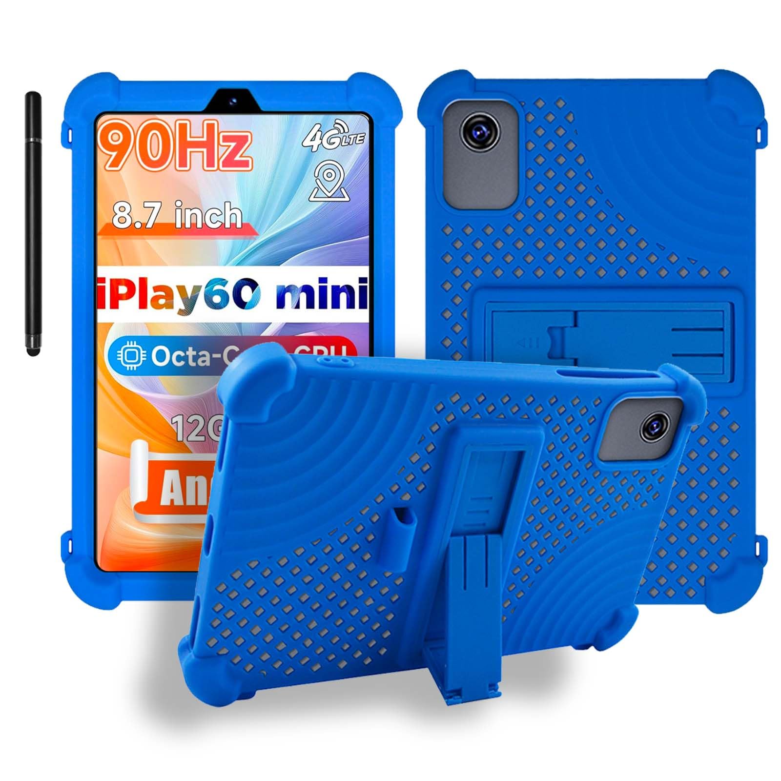 Case for ALLDOCUBE iPlay 60 mini Android 15 Tablet 8.7 inch,Heat Dissipation Tablet Case,Soft Silicone Protector Cover,Kids Friendly,Adjustable Stand