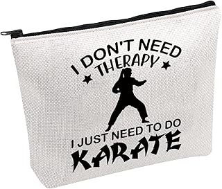Karate Girl Gift Martial Arts Makeup Bag Taekwondo Zipper Bag Martial Arts Gift Karate Lover Gift Taekwondo Game Gift (Karate ca)