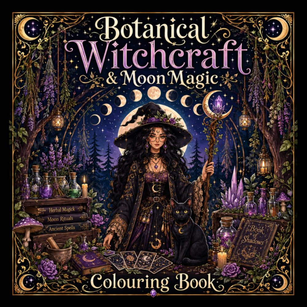 Bontanical Witchcraft & Moon Magic: Colouring Book
