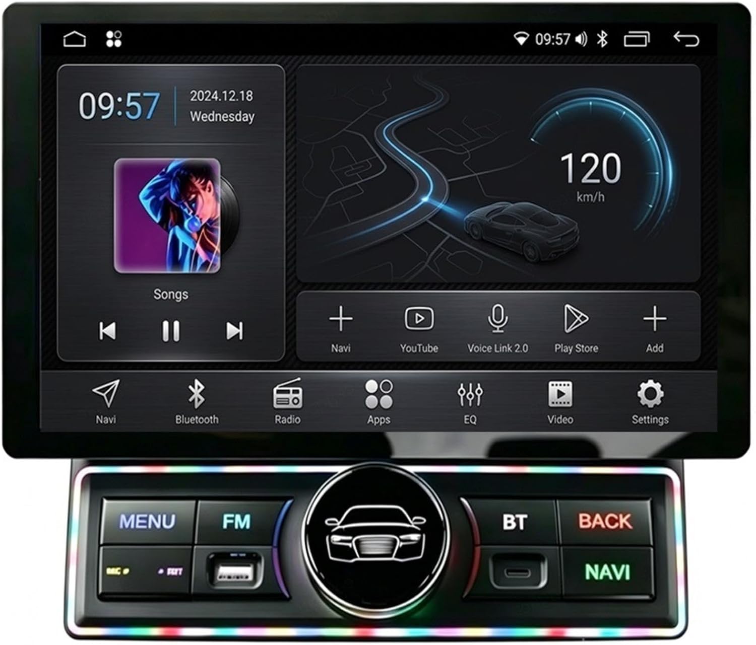 Android 15 Double Din Car Stereo 10.6\
