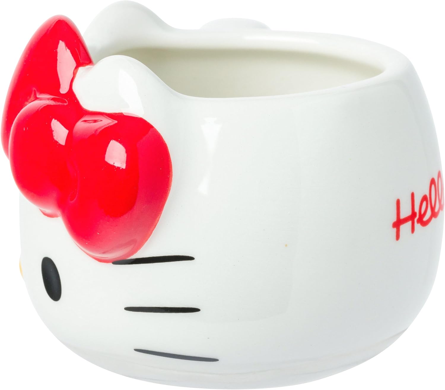 Silver Buffalo Sanrio Hello Kitty Different Color Bows 4 Pack 3D Sculpted Ceramic Mini Mug Set, Perfect as a Sugar, Cream, or Milk Set - Image 4
