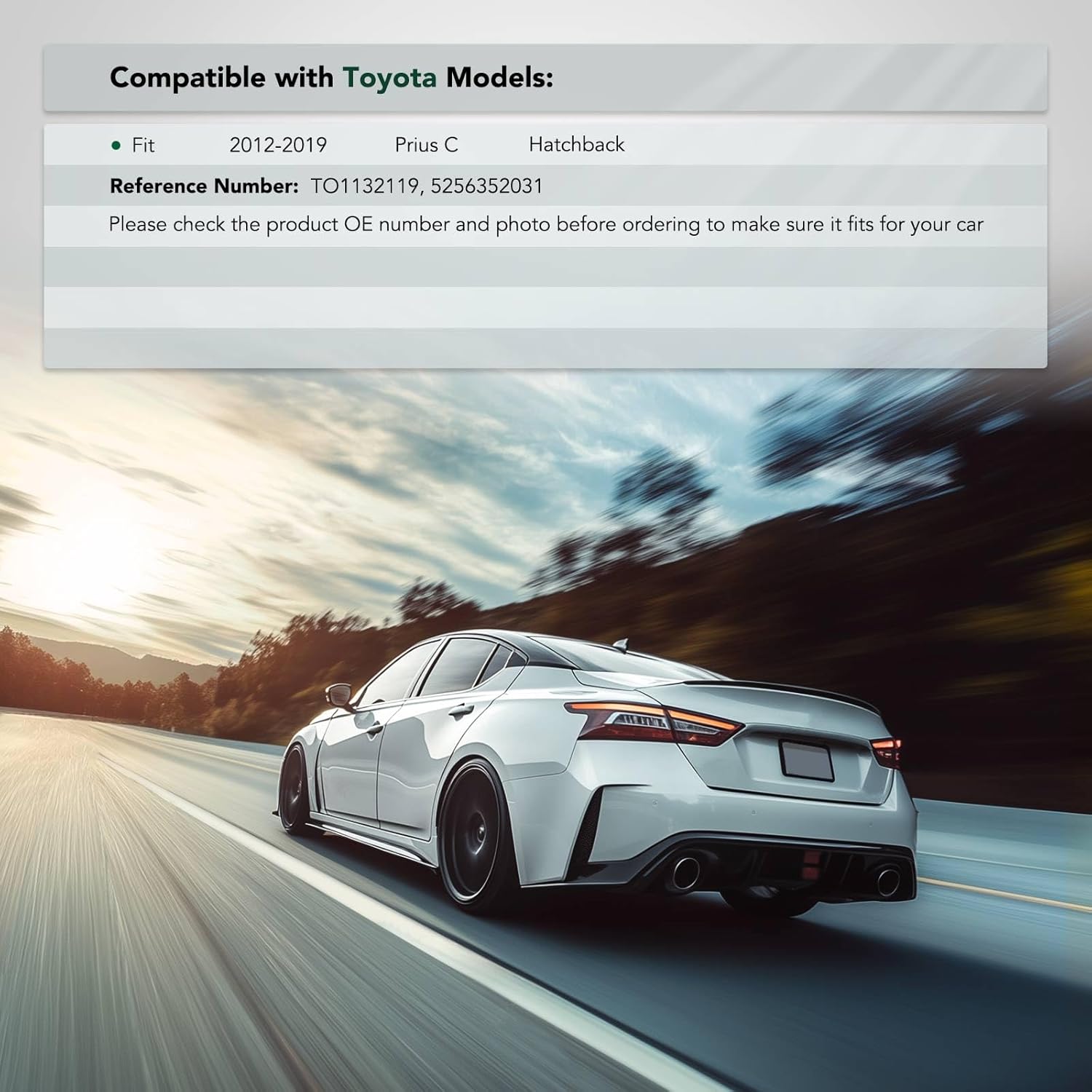 YHTAUTO Rear Left Driver Side Bumper Cover Retainer Compatible with Toyota Prius C 2012-2019 Hatchback, Bumper Bracket