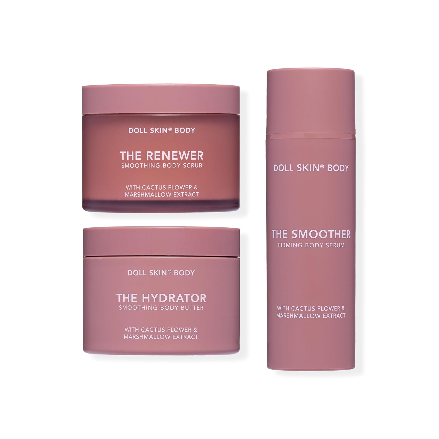 Doll 10 Dollskin™ Body Care Trio – Exfoliating Body Scrub, Peptide Firming Body Serum & Luxe Body Butter- Body Care Set for Hydrated, Firmer-Looking Skin - Cruelty Free, Sulfate & Paraben Free