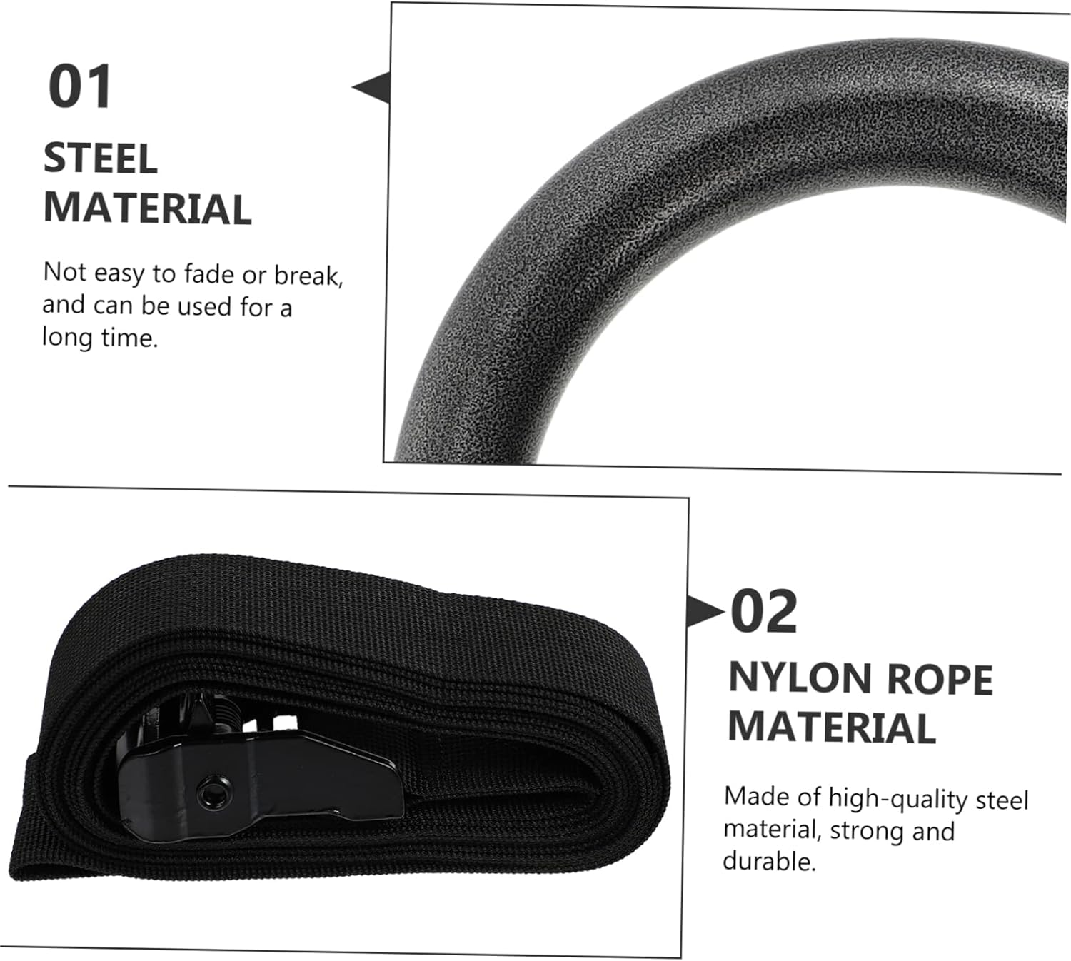2pcs Adjustable Sports Gymnastics -up Fitness Ring Set Home Gymnastics Equipment Easy to Use and Carry for Fitness
