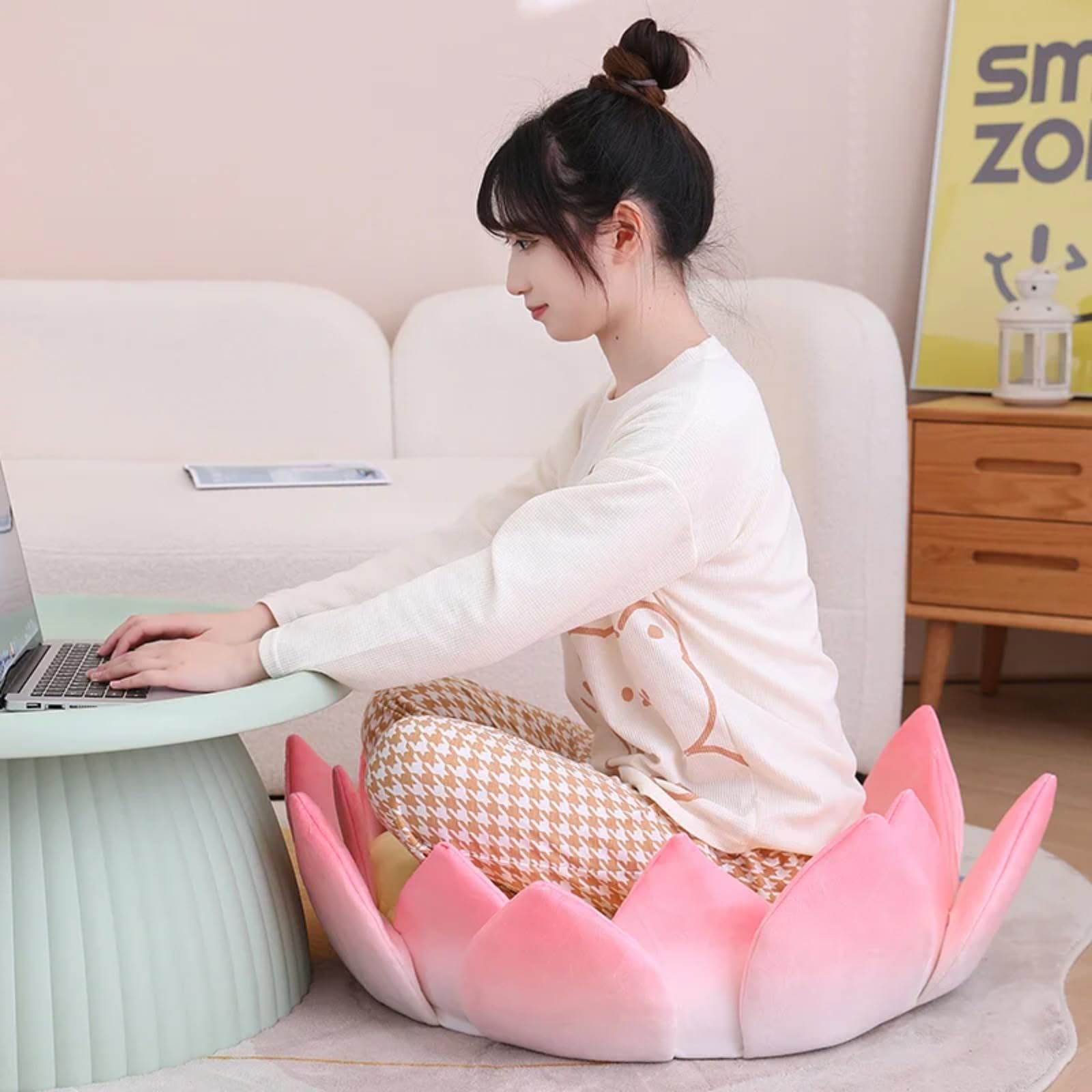 Amazon.com: Lotus Cushion Flower Seat Pillow Soft Plush Floor