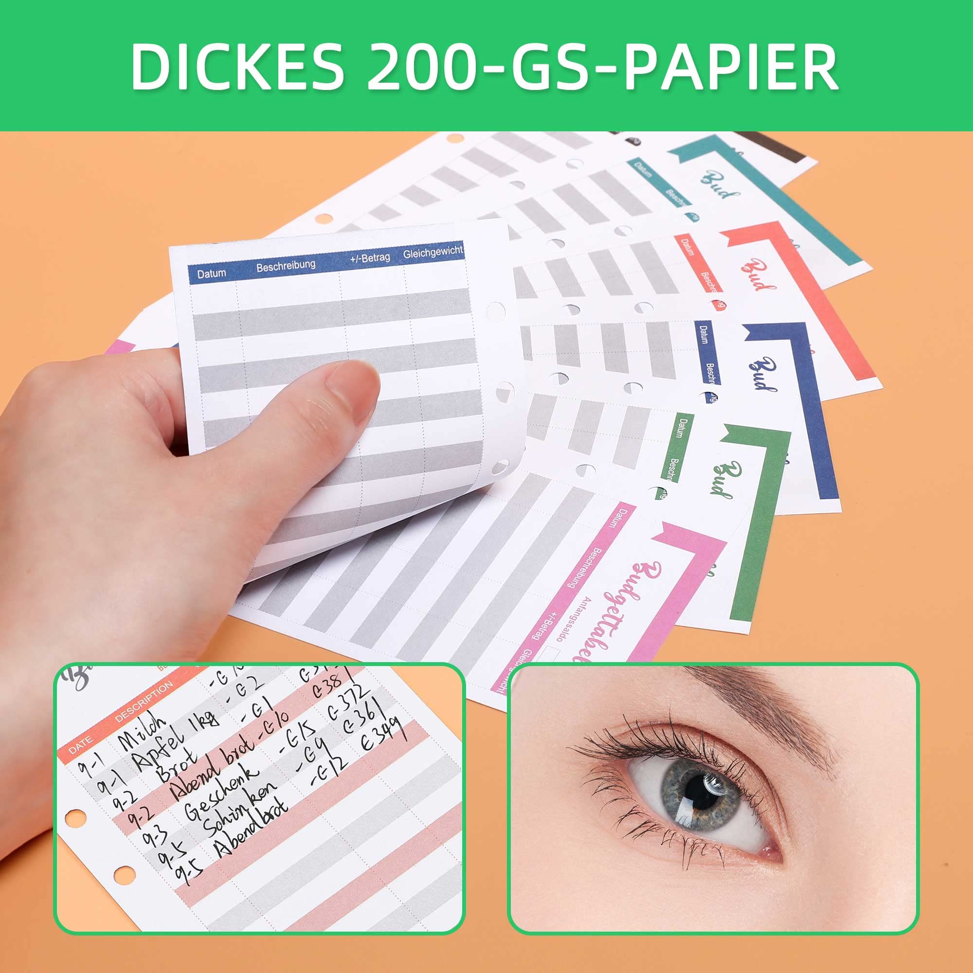 Carta Per Budget Planner A6 - 36 Fogli In 6 Colori, Organizza Spese E Entrate Con Il Sistema A Buste - Foto 6