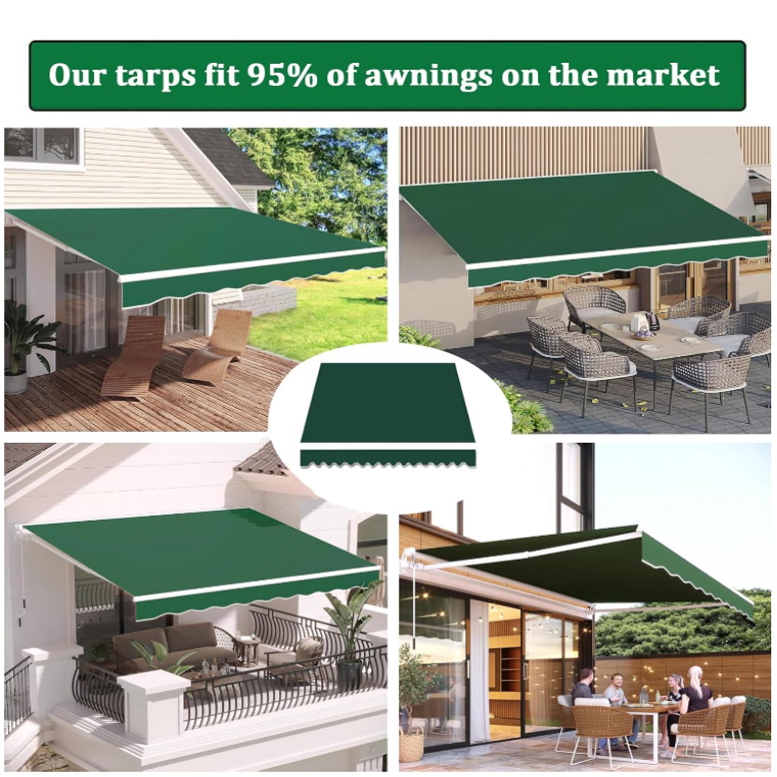 Tissu De Remplacement pour Auvent De Terrasse, Store Banne Manuel Tissu De Rechange pour Store Banne en Polyester Toile D'auvent Couverture D'auvent Protection Solaire Imperméable (Yellow, 200x150cm)
