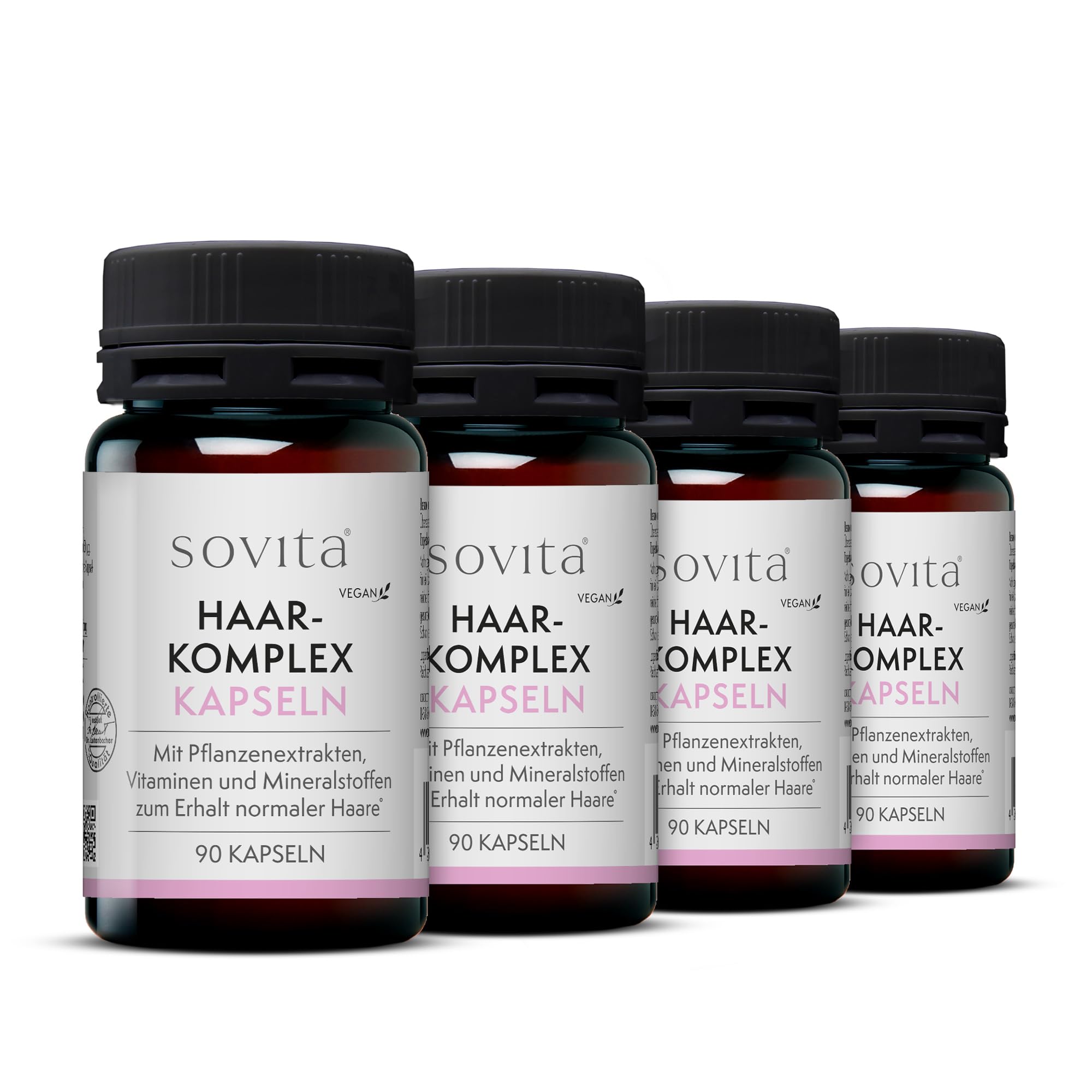sovita Haar Komplex Kapseln mit Hirseextrakt & Biotin | Mit Kupfer, Selen & Schwarzem Pfeffer zur Unterstützung von Haaren, Haut & Bindegewebe | Nahrungsergänzung | 360 Kapseln