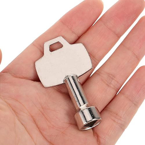 Miniatura 5 de Garneck Caja de 2 llaves para basurero para basurero para perros, papelera con llave triangular, cerradura de panel triangular, cerradura de cubo de