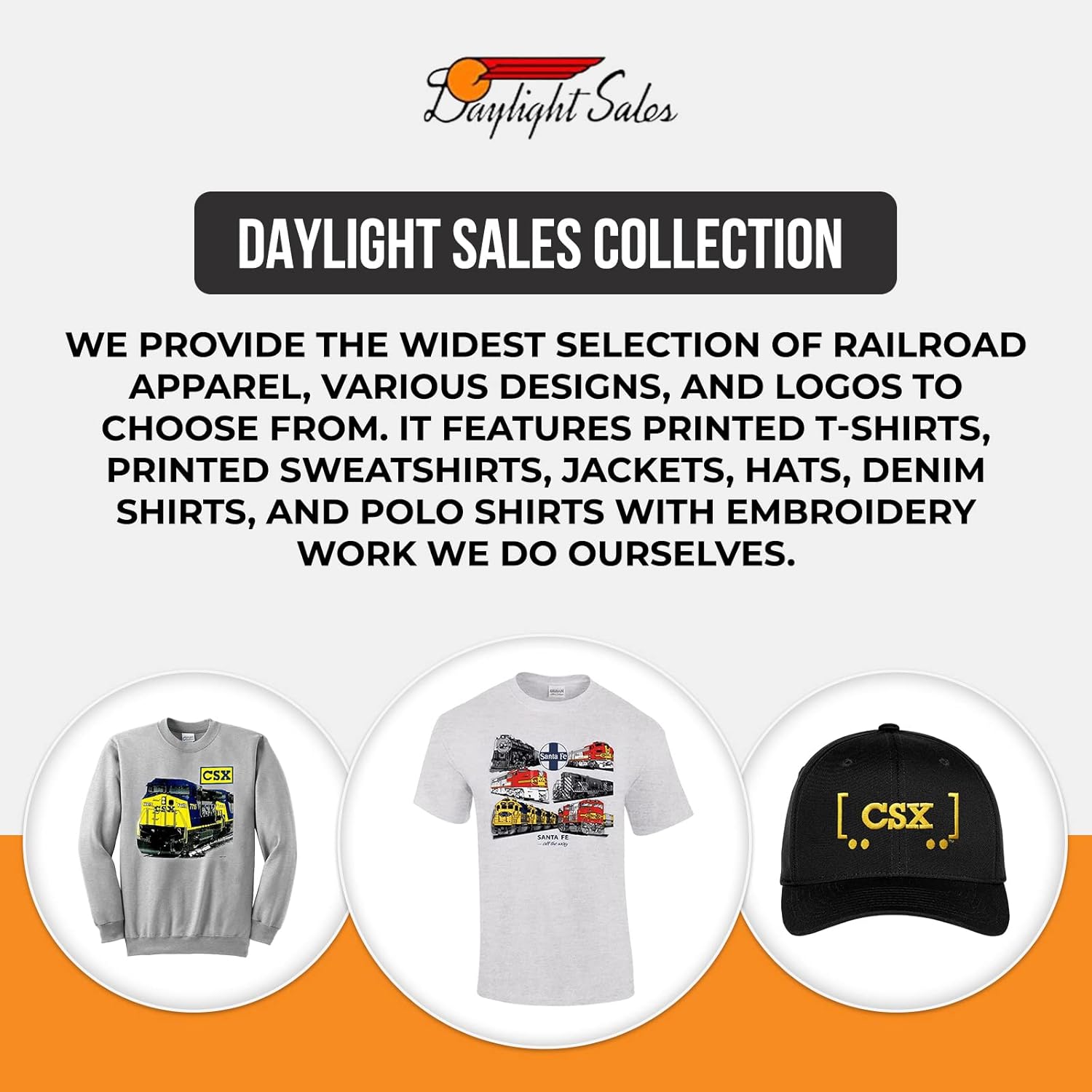 Daylight Sales Santa Fe All The Way Authentic Railroad T-Shirt [56] - Image 7