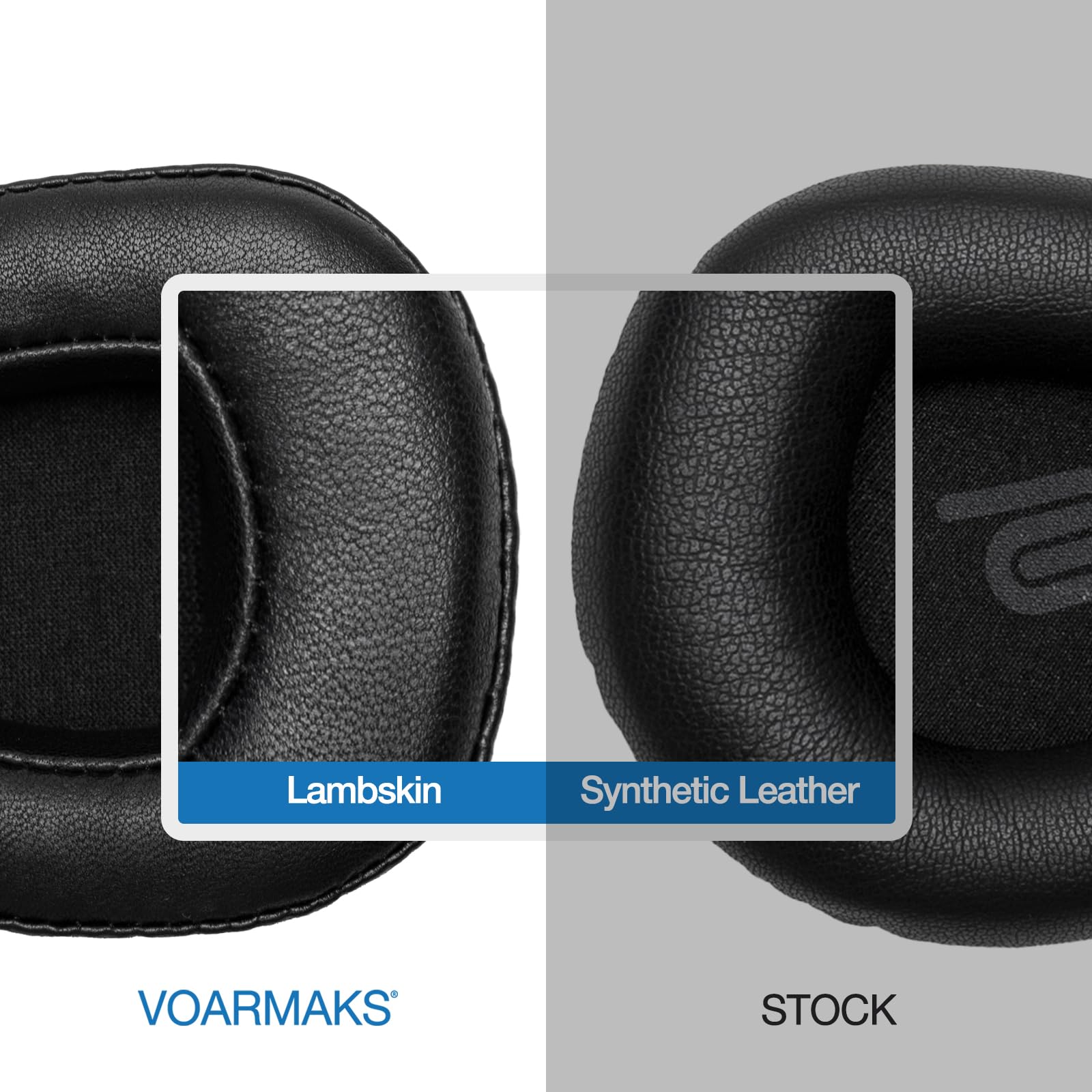 Amazon.com: Voarmaks Sheepskin Real Leather Ear Pads Foam Cushion