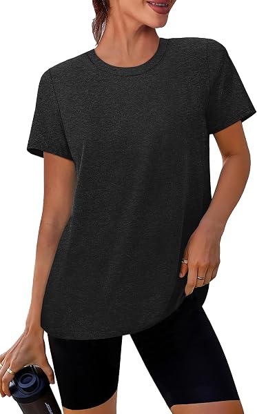 NIASHOT Short Sleeve Workout Top for Women