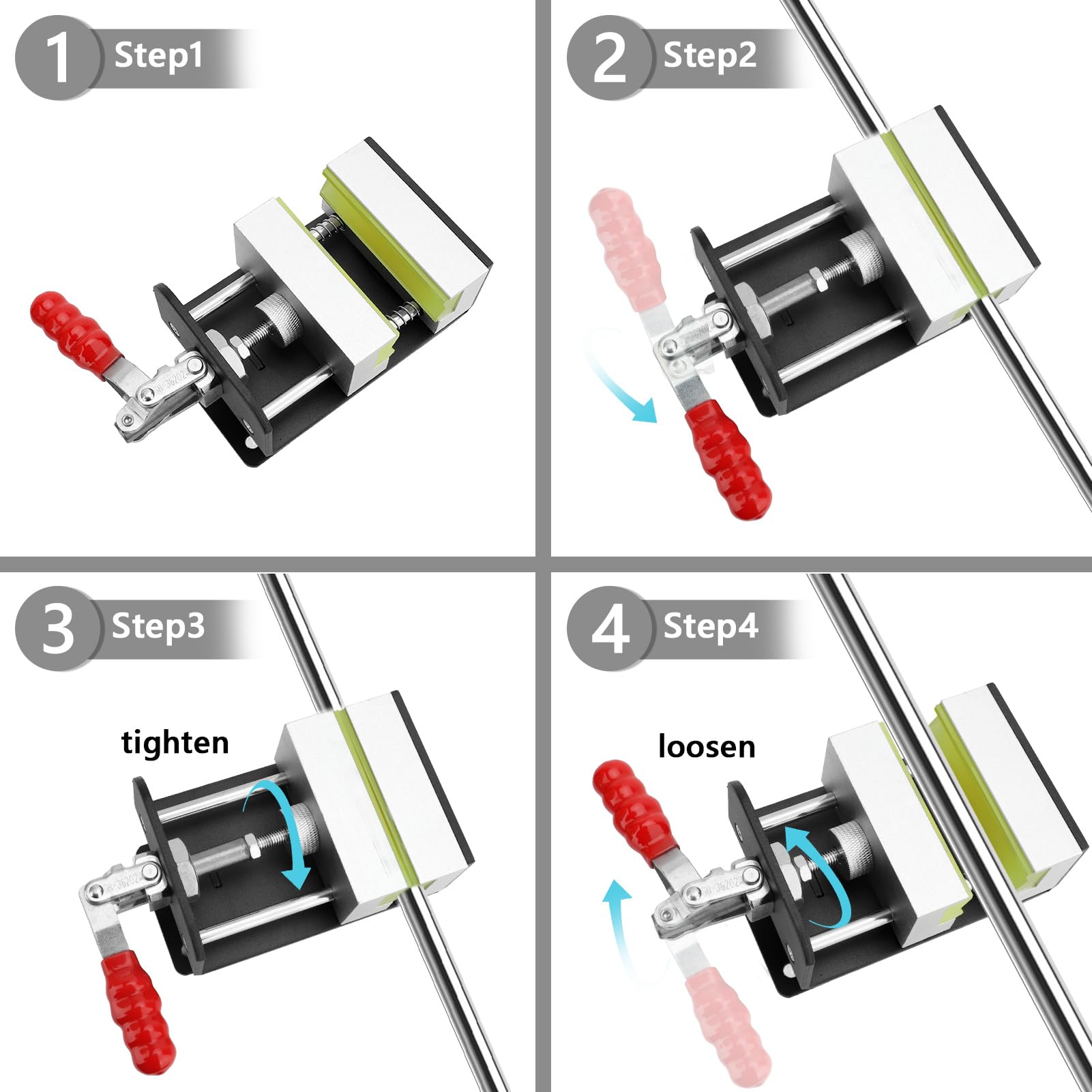 Golf Shaft Clamp, Heavy Duty Golf Club Gripping Station, Quick Shaft Vise Clamp Grip Tool, Professional Golf Grip Replacement