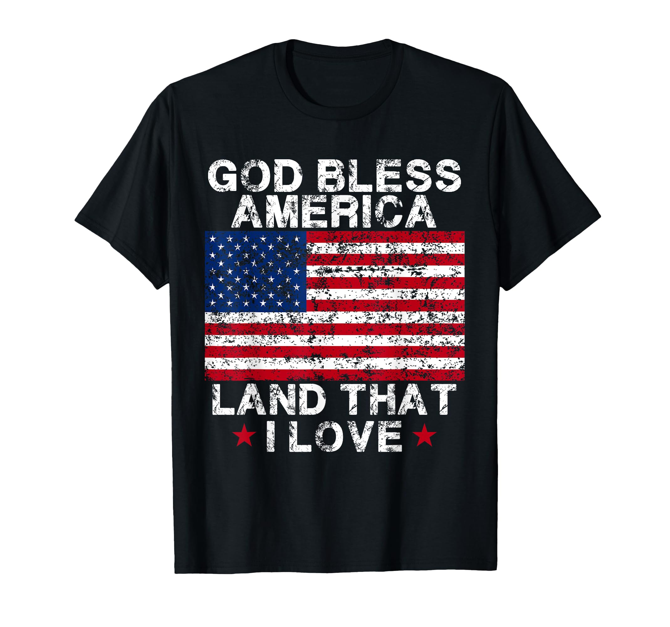 God Bless America Land That I Love Vintage Patriotic T-Shirt