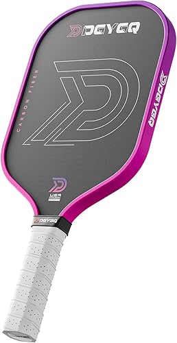 Pickleball Paddles, Carbon Fiber Pickleball Paddle with Polypropylene Honeycomb Core, Increased Power for Ultimate Spin & Consistency