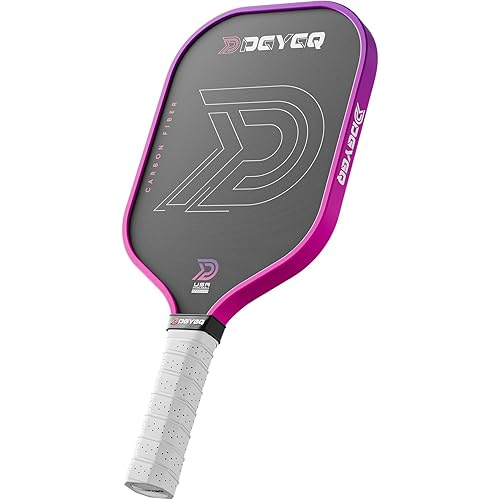 Pickleball Paddles, Carbon Fiber Pickleball Paddle with a 13mm Polypropylene Honeycomb Core, Increased Power for Ultimate Spin & Consistency