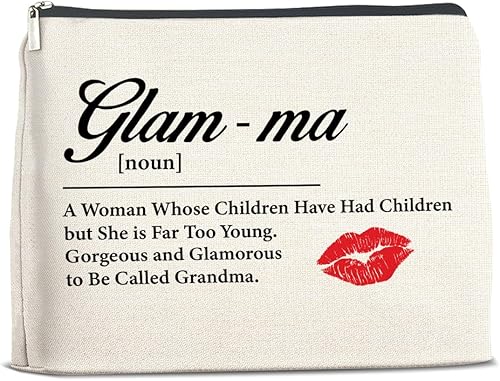 Regalos para la abuela de nieta, nieto, regalos para la mejor abuela, bolsa de maquillaje glamorosa, regalo para abuela, abuela para abuela, bolsa