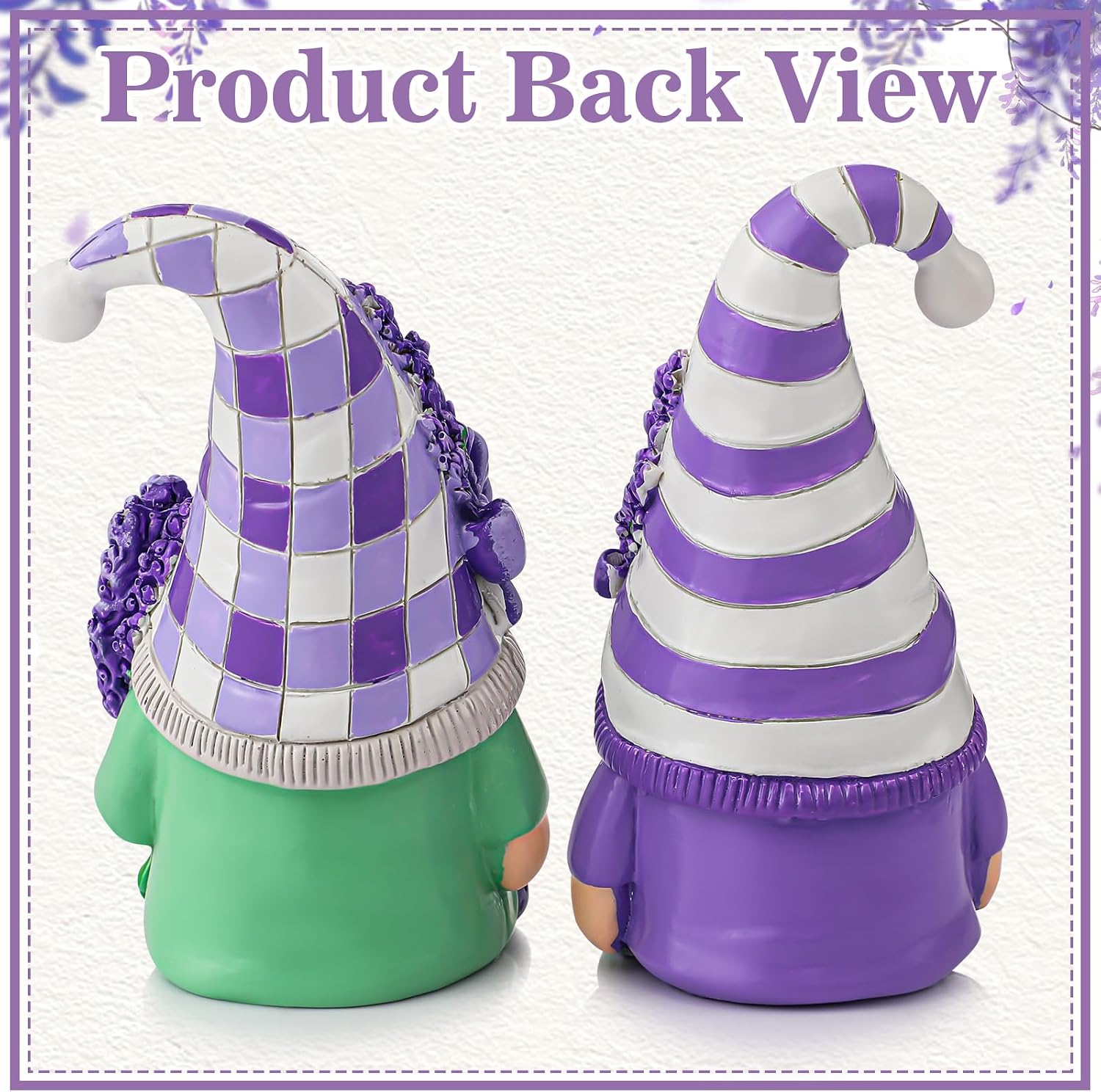 Shappy 2 Pcs Spring Purple Lavender Gnomes Decorations for Home Spring Gnomes Figurine Gifts for Home, Porch, Garden Table Decor Warm Gifts for Mom, Grandma image 4