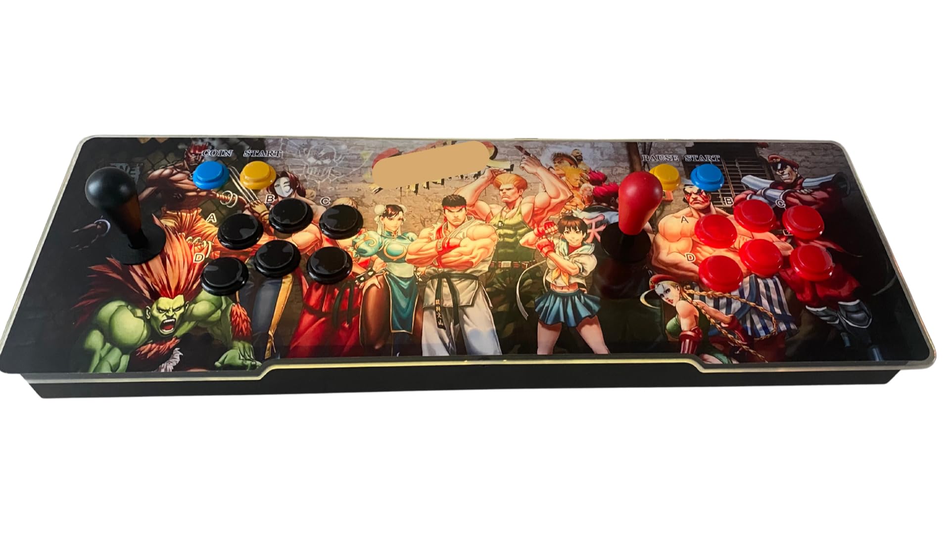 Macchina Arcade Console con 28000 Giochi Retrò Originali, con LED che cambiano colore e sistema audio e joystick ovali