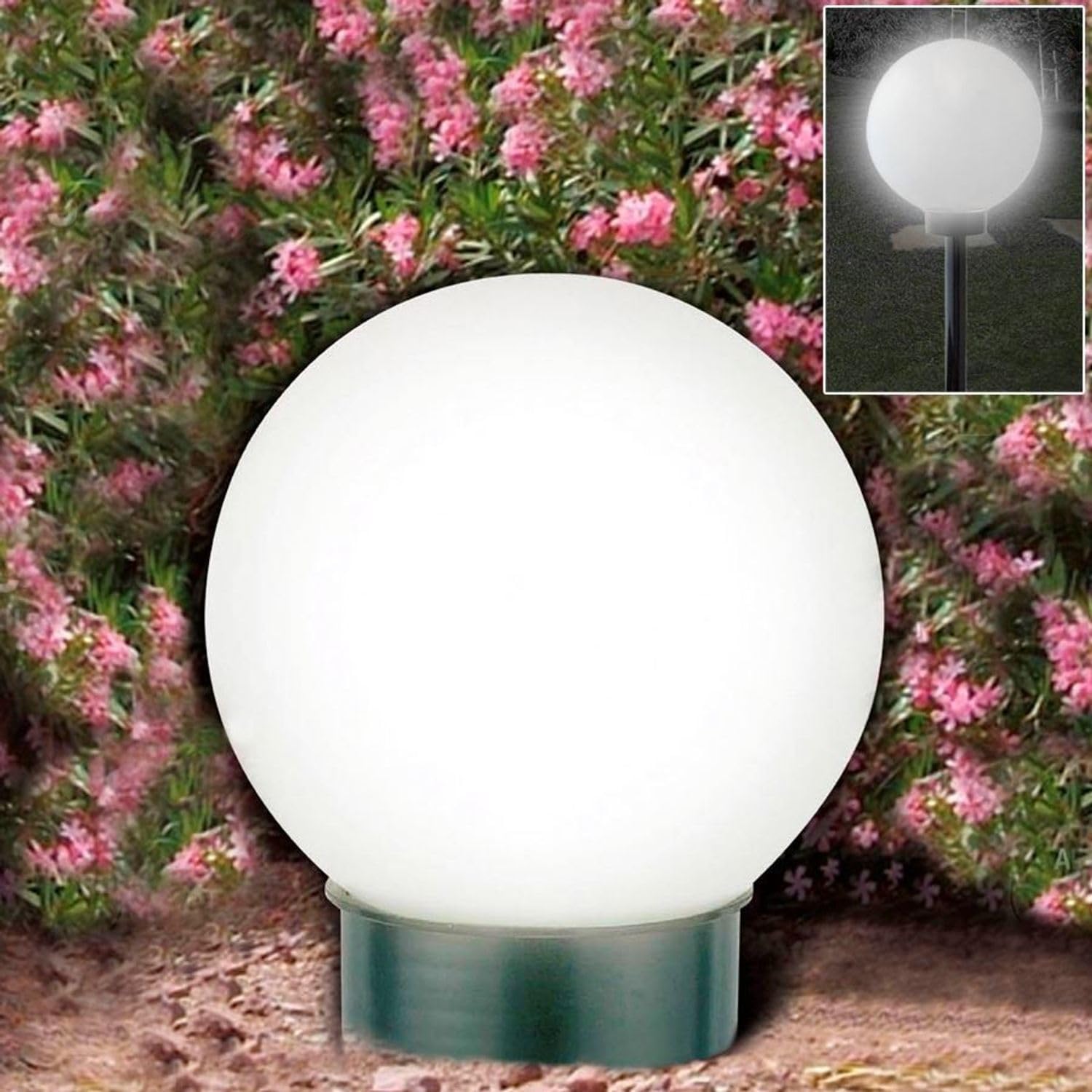 BURI 4er Set LED Solar Luce Sferica 3 IN 1 Lampada a Sfera Lampade da Giardino