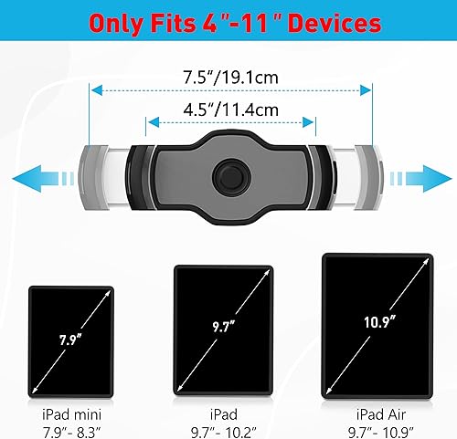 Miniatura 6 de AboveTEK Escritorio portátil de regazo para computadora portátil con bandeja retráctil para mouse pad y brazo giratorio de 360 soporte de aluminio